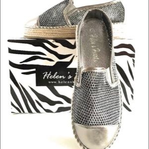 Blings helens heart mesh espadrille, Sz 8 pewter